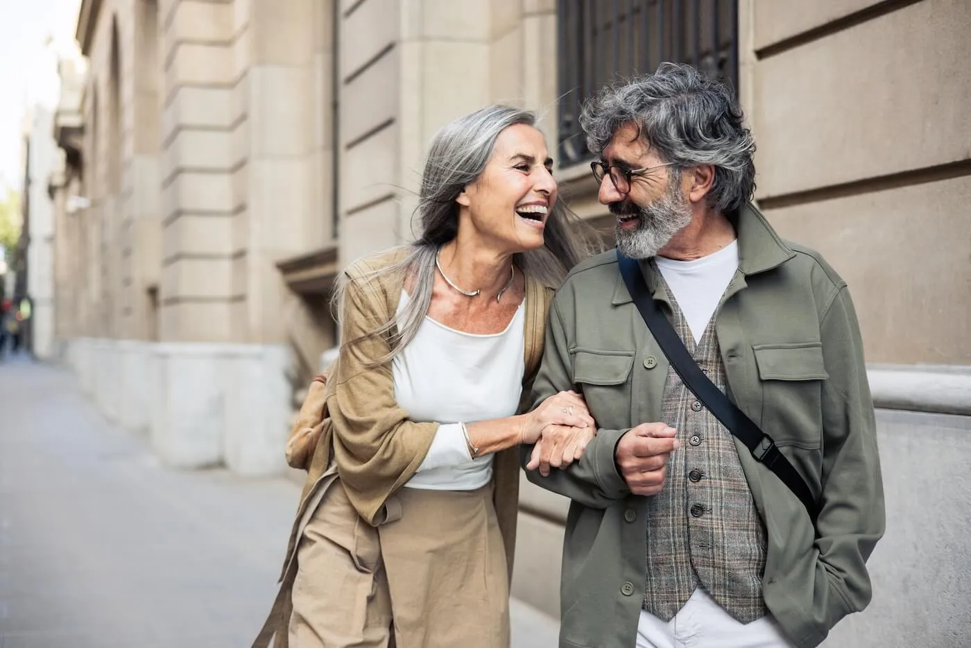 Happy mature couple enjoying their vacation
