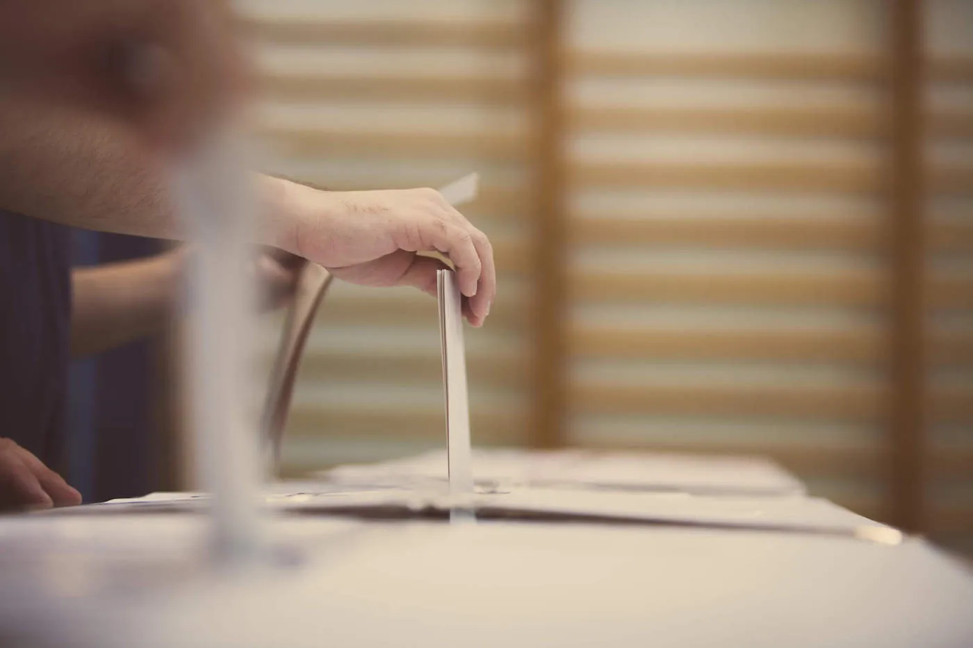 People on election day voting.