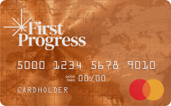 First Progress Select Secured Mastercard® Cash Back Rewards logo.