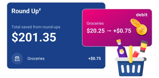 Round up savings.