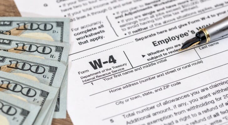 A W-4 form.