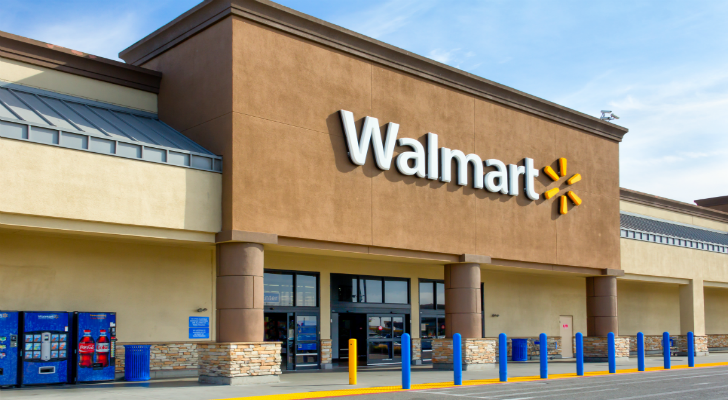 A Walmart storefront.