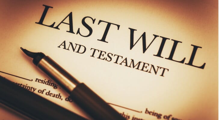 An image of a last will and testament.