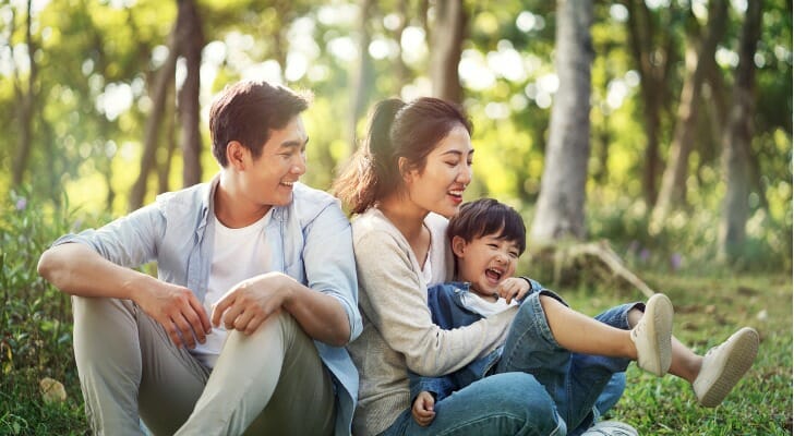 A young family.