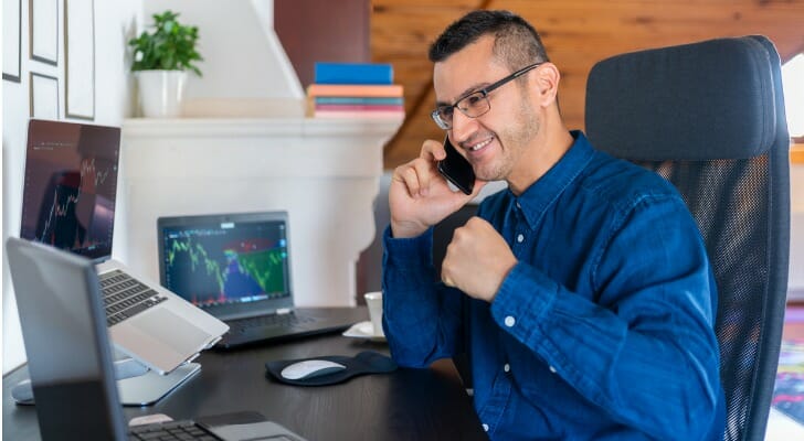 A male investor