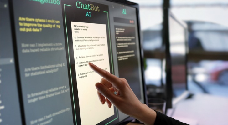 An AI chatbot helping financial advisor clients